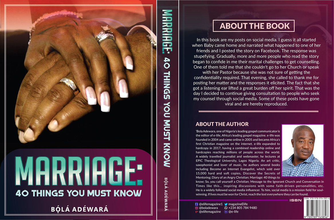 MARRIAGE: 40 THINGS YOU MUST KNOW